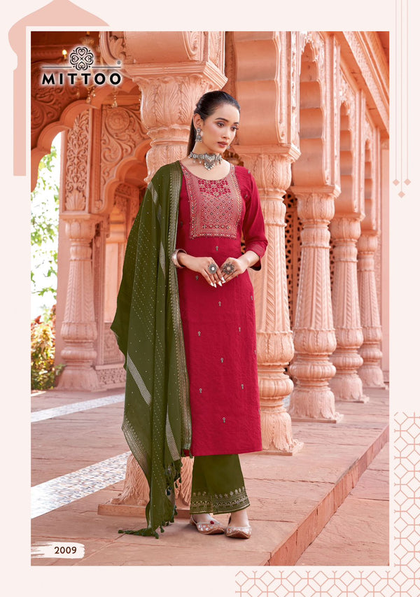 Buy Designer Red Kurti Dupatta Set Online for Women-MITTOO-Simayaa Vol 2