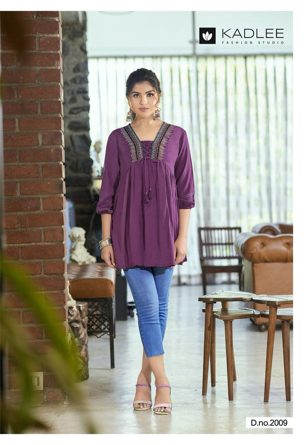 Dark Rani wrinkle rayon tops - 2009